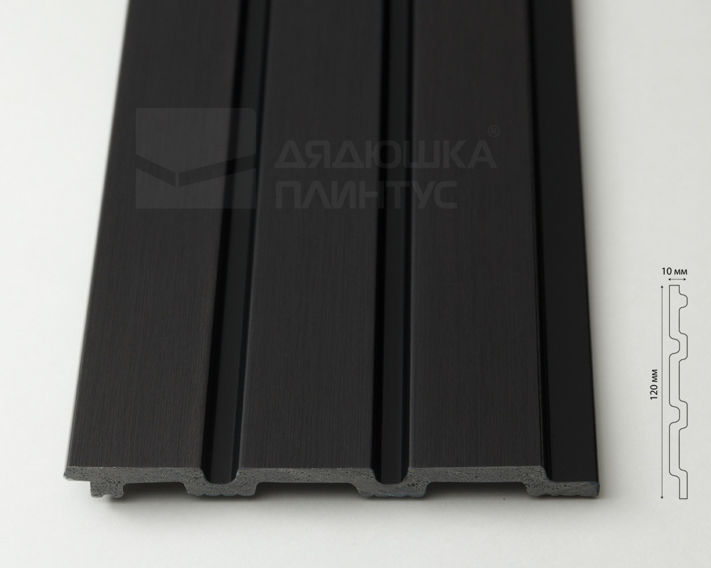 Панель вспененный полистирол ГРЕЙС 3D RAIL 120*2700 мм. Венге