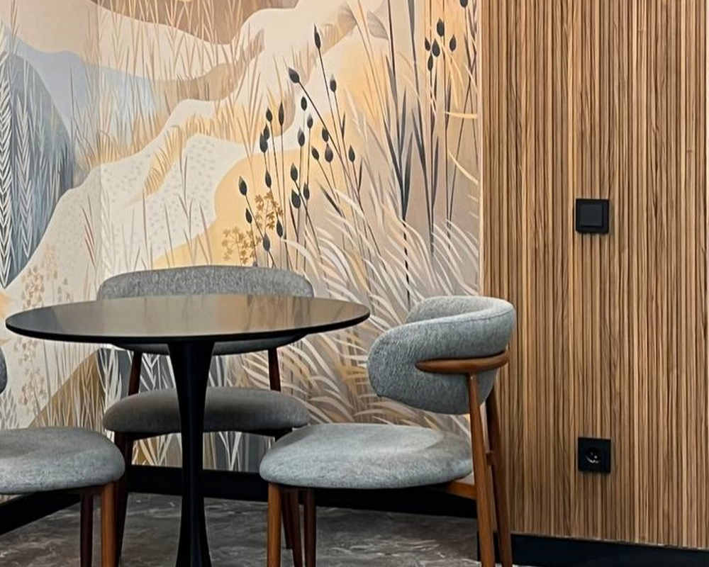 Панель МДФ ACUPAN 61.08.122501.92 трапеция 12х122х2760 мм Орех светлый