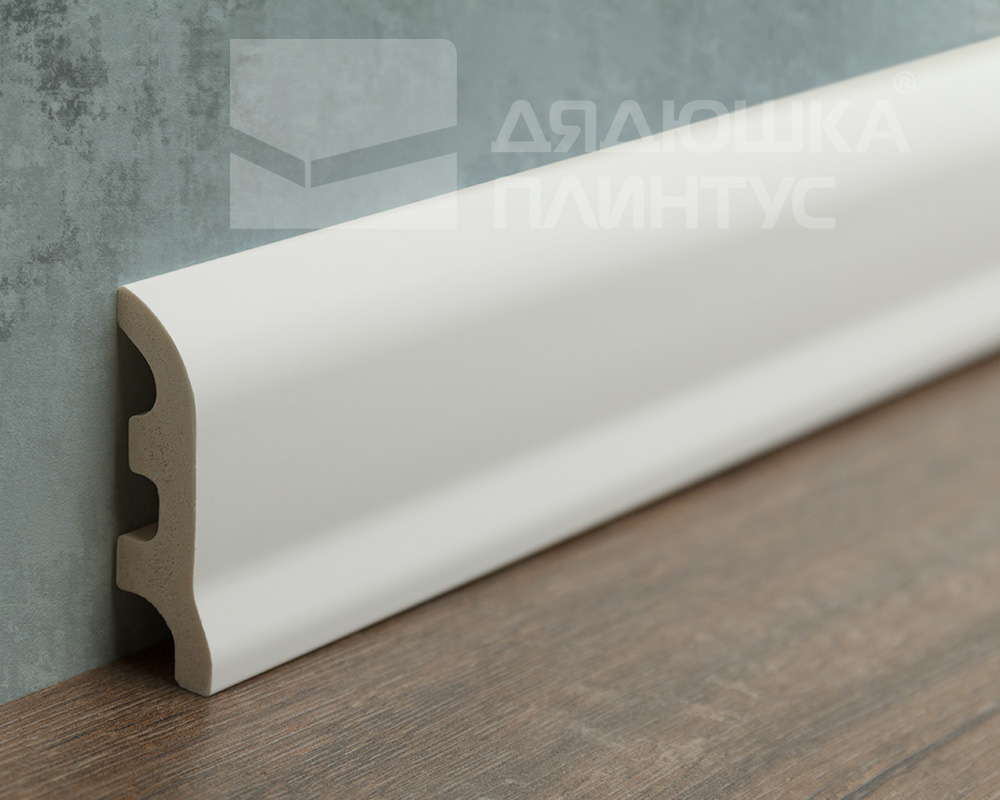 Плинтус из полистирола высокой плотности Волшебная палочка MSPOL 115 55*17*2000 Белый под покраску