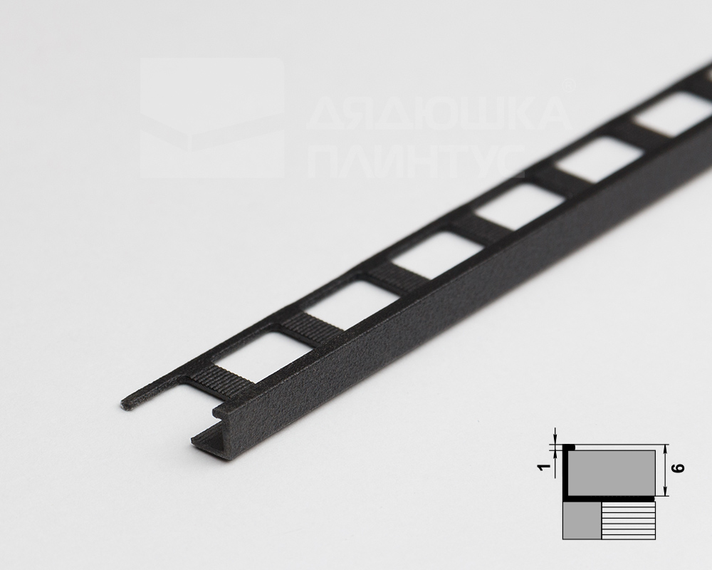 Профиль окантовочный ПК 01-6.2700.215 Черный