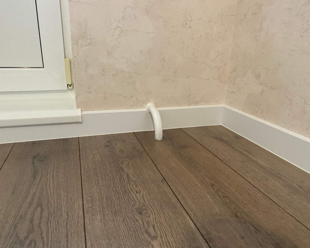 Плинтус ХДФ Dollken Cubu Flex Life 100 мм х 2,5 м 1013 (5012) Белый