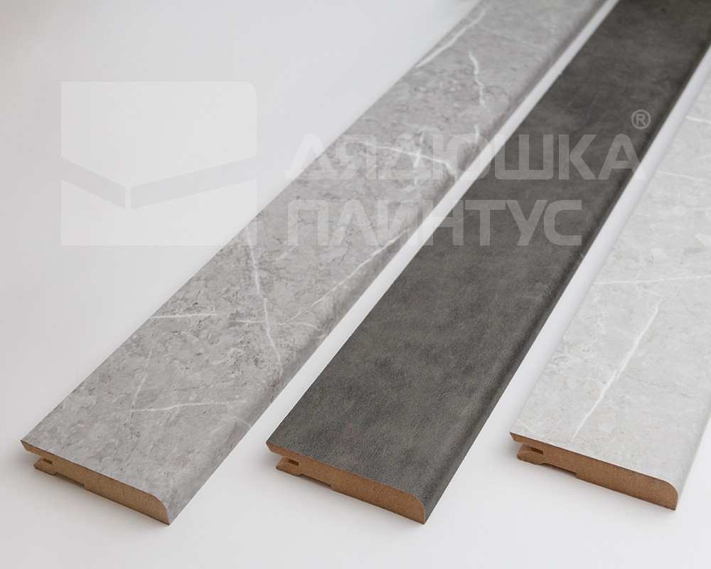 Плинтус МДФ Лука Пл 80МДФ.2700.Point line 24062 Айс грей
