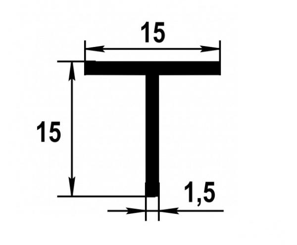 Тавр 15х15 мм Тп 01.2000.502л Золото. Цена за 5 штук.