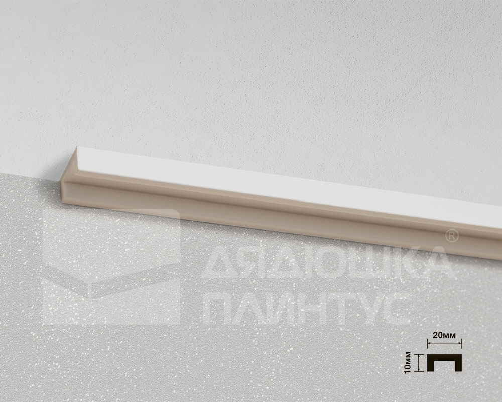 Молдинг из полистирола высокой плотности HI WOOD LB20 20мм х 10мм х 2,0м.