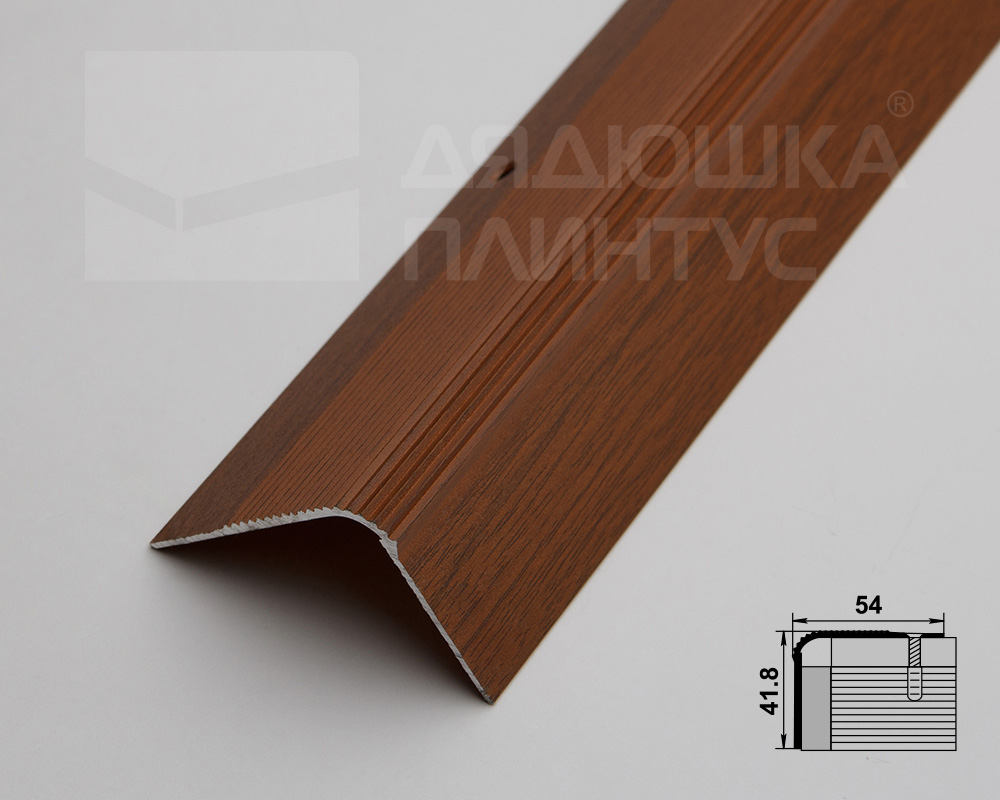 Порог угловой ПУ 02.900.088 Орех