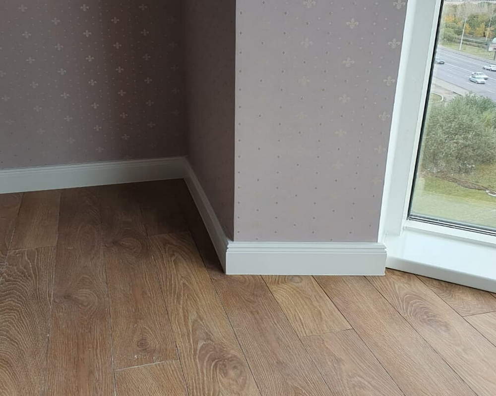 Плинтус ХДФ Dollken Cubu Hamburg Style 100 мм х 2,5 м 5012 Белый