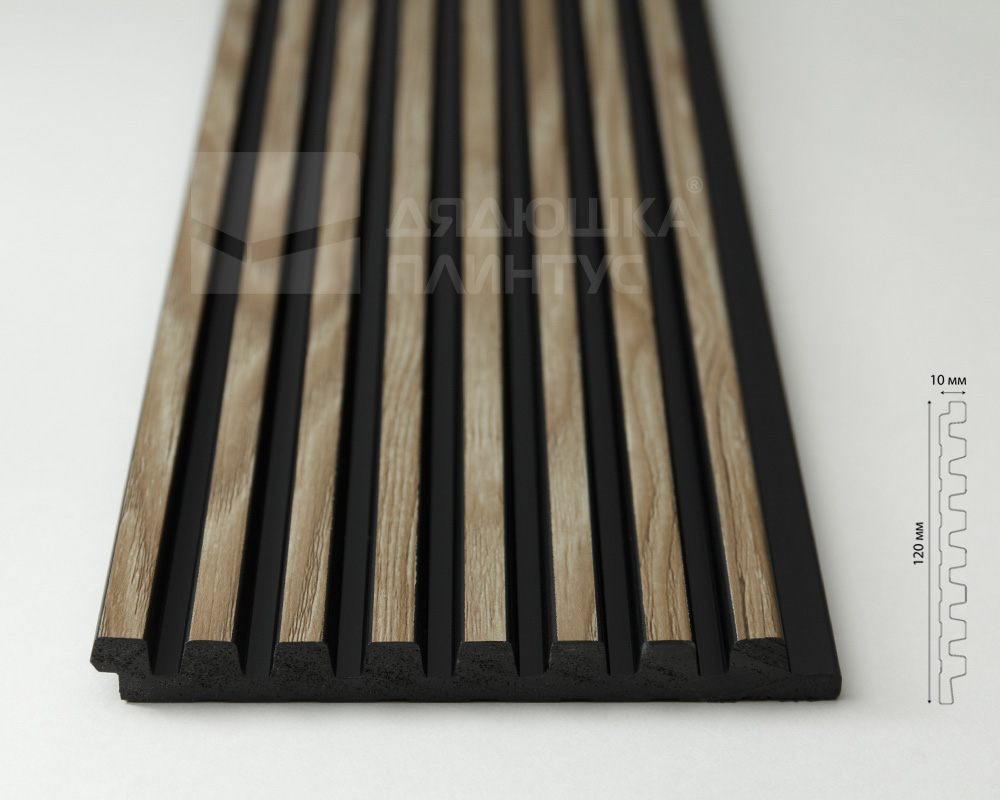 Панель вспененный полистирол  ГРЕЙС 3D RAIL EAST 120*2700 Ель