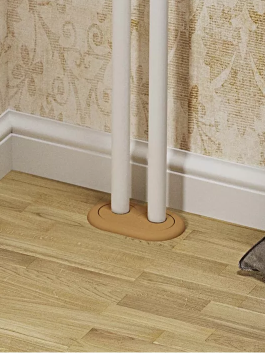 Двойной обвод для труб ПВХ d20 Серый