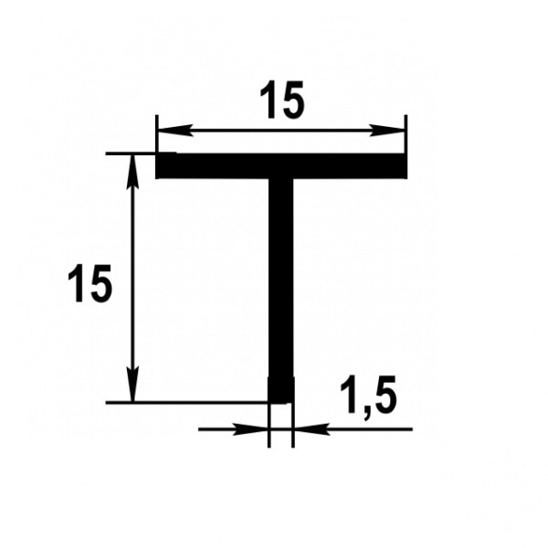 Тавр 15х15 мм Тп 01.2000.504л Бронза. Цена за 5 штук.