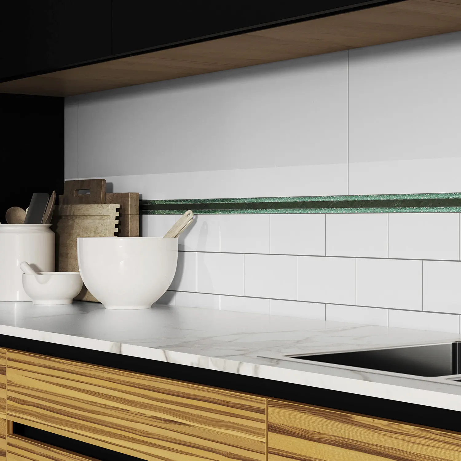 Профиль алюминиевый П-образный Alumacer 8*10мм 2,4м Изумрудный