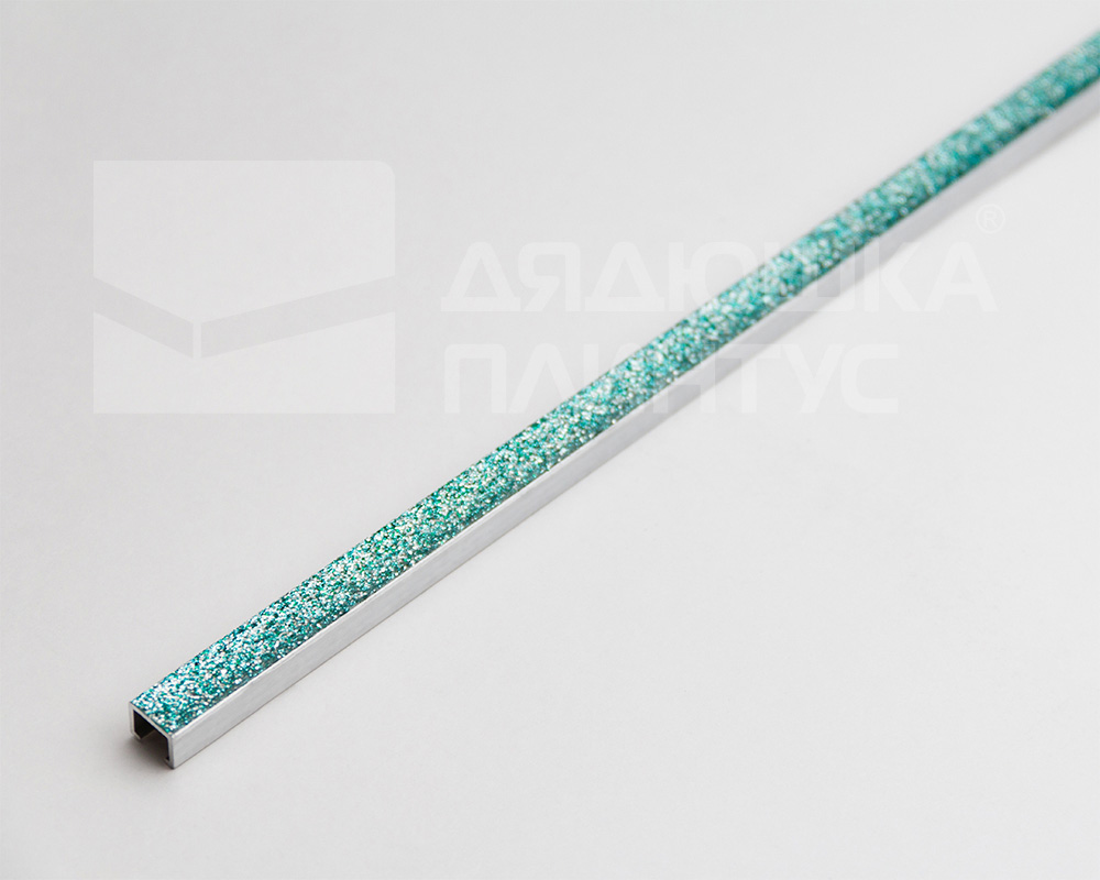 Профиль алюминиевый П-образный Alumacer 8*10мм 2,4м Изумрудный