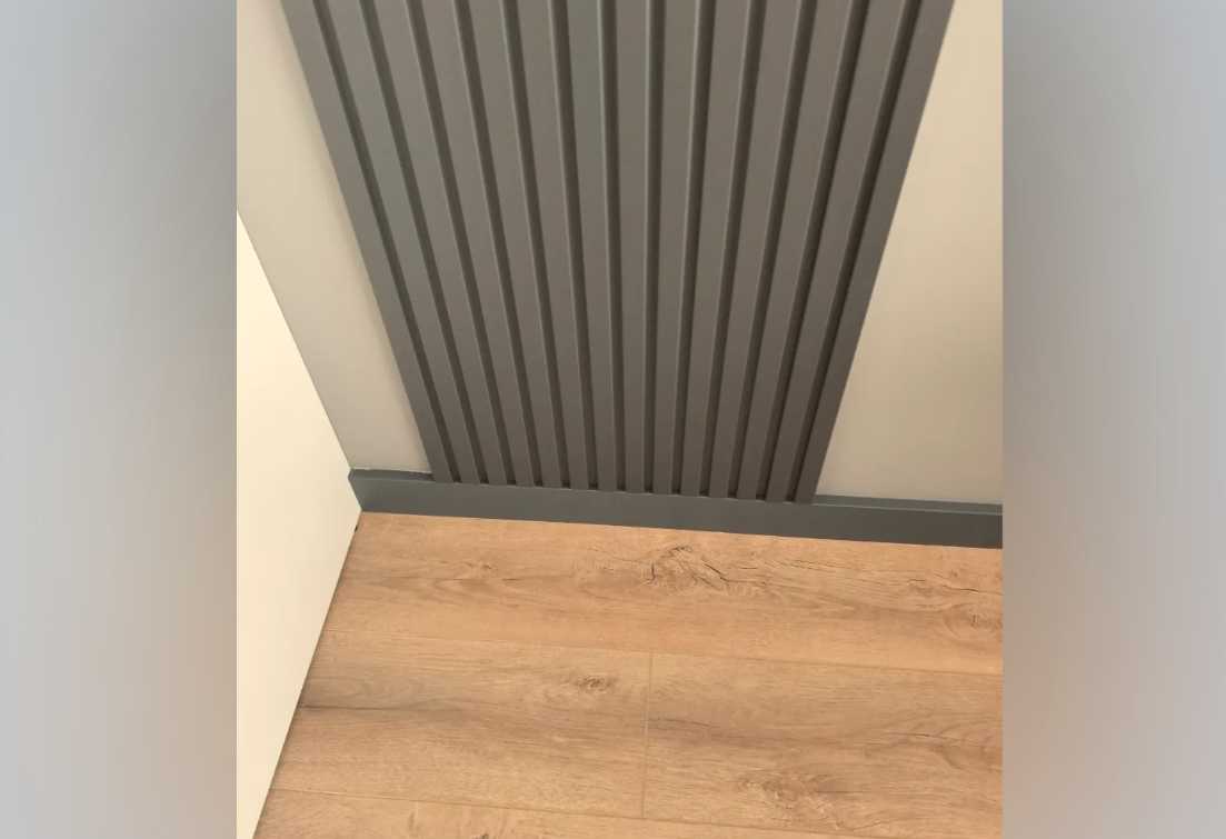 Плинтус МДФ Лука Пл 80МДФ.2700.Point line 24012 Дуб светло-серый