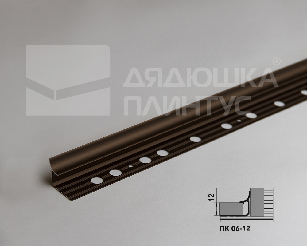 Профиль окантовочный ПК 06-12.2700.04л Бронза