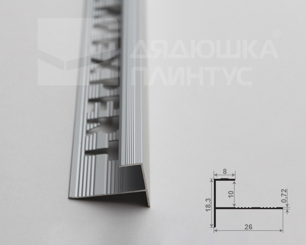 Профиль окантовочный Волшебная палочка Expert MSPKE 13.2700.01L 10мм 2,7м Серебро Люкс