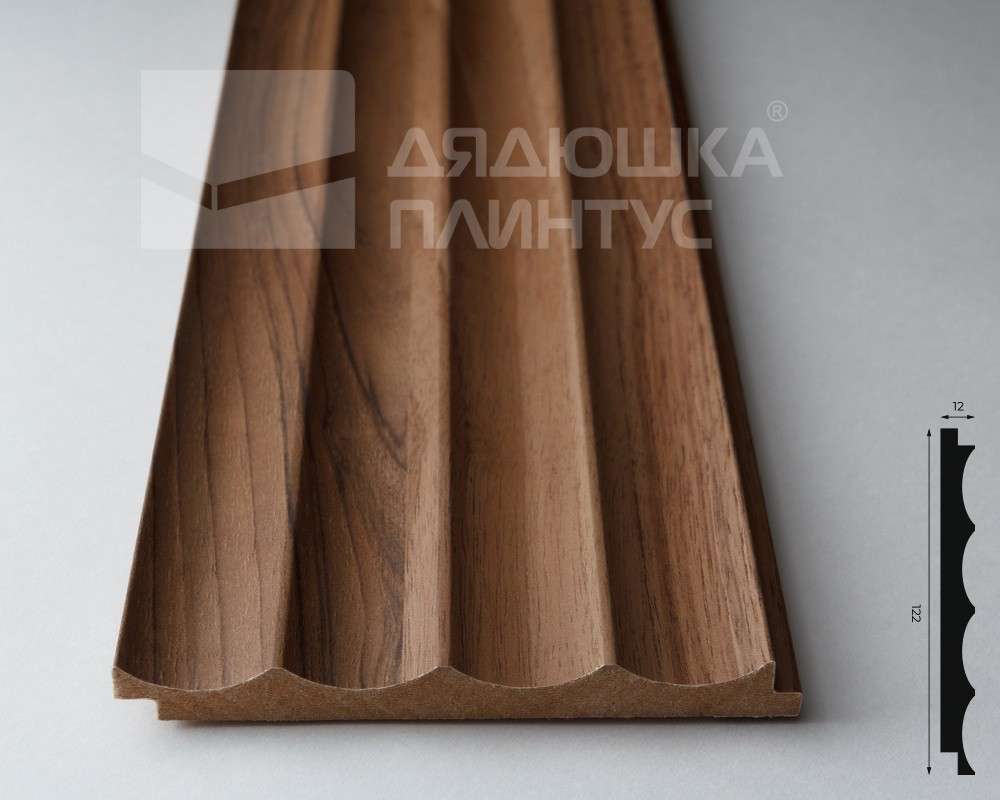 Панель МДФ ACUPAN 61.08.122506.92 волны 12х122х2760 мм Орех светлый