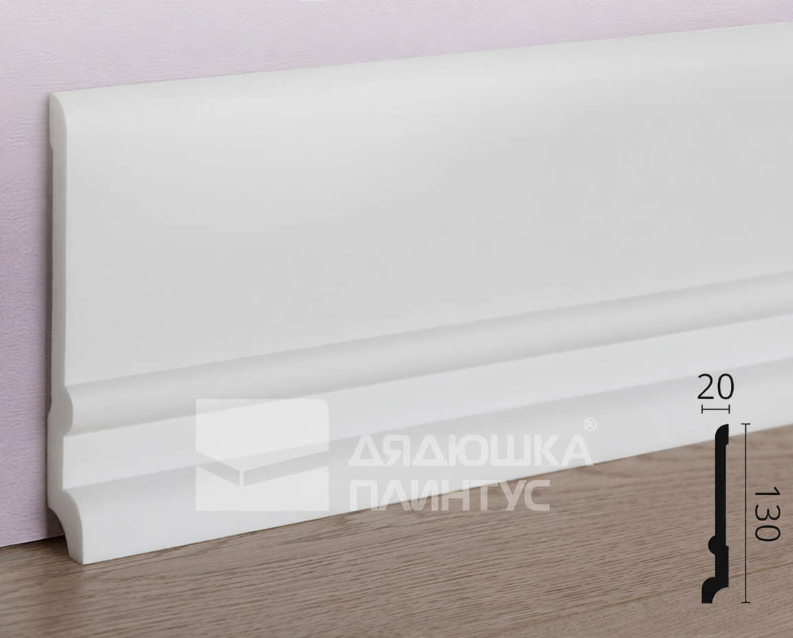 Плинтус из полистирола высокой плотности NMC Wallstyl FD21 Белый