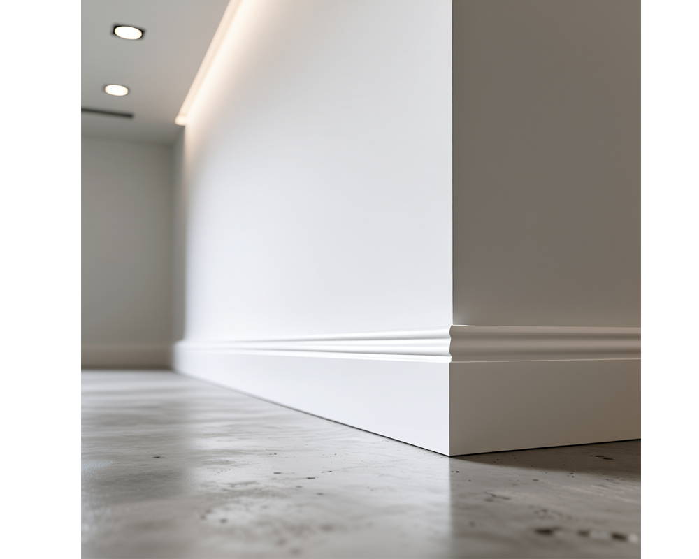 Плинтус из полистирола высокой плотности NMC Wallstyl FO2 Белый