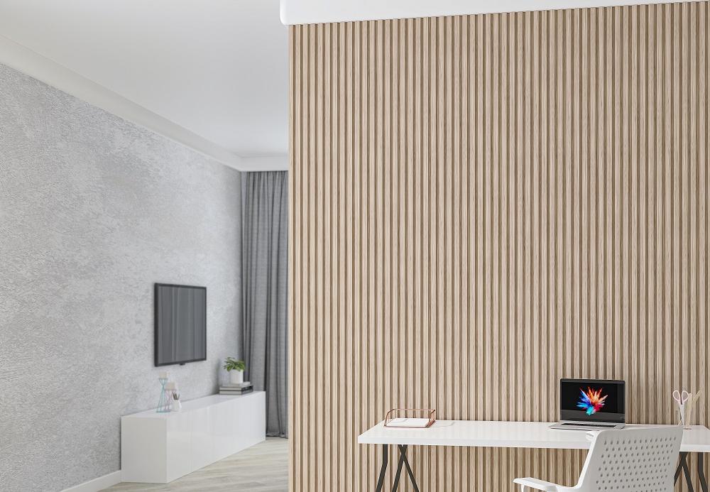 Панель вспененный полистирол ГРЕЙС 3D RAIL 120*2700 мм.  Кедр