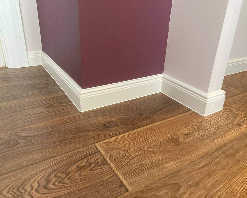 Плинтус ХДФ Dollken Cubu Hamburg Style 100 мм х 2,5 м 5012 Белый