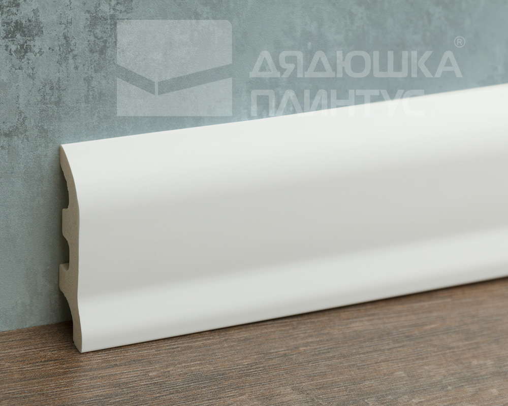 Плинтус из полистирола высокой плотности Волшебная палочка MSPOL 115 55*17*2000 Белый под покраску