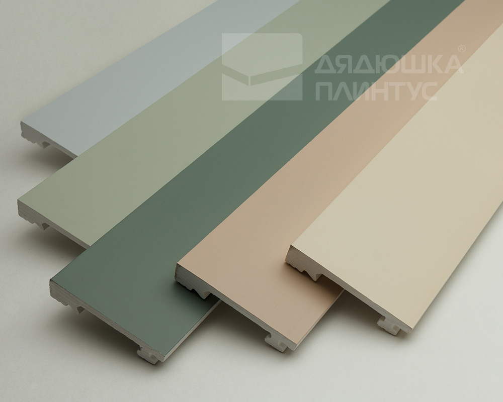 Плинтус из полистирола высокой плотности Волшебная Палочка. Окрашенная. 80мм 2м. RAL 7036