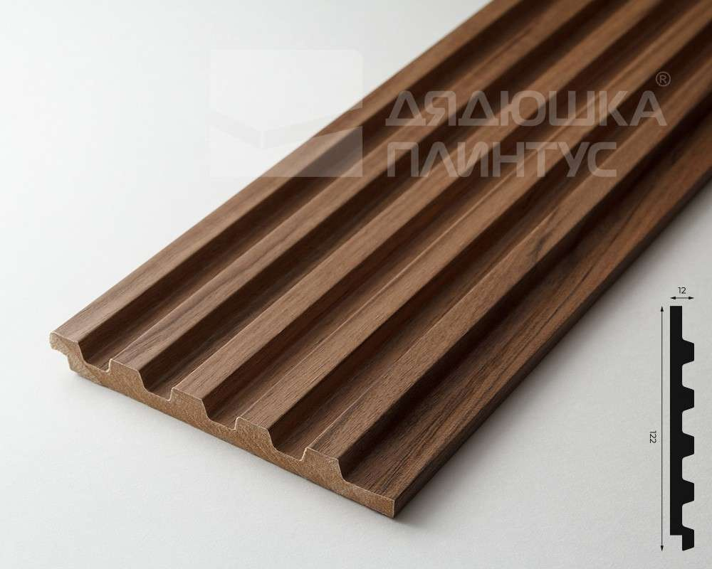 Панель МДФ ACUPAN 61.08.122501.92 трапеция 12х122х2760 мм Орех светлый