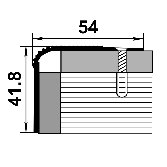 Порог угловой ПУ 02.1800.059 0,9 м Бетон скай